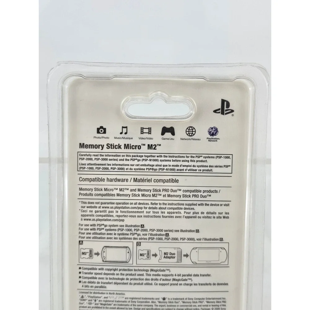 Sony Memory Stick Micro M2 2GB PSP Memory Card with Duo Adaptor Black - New